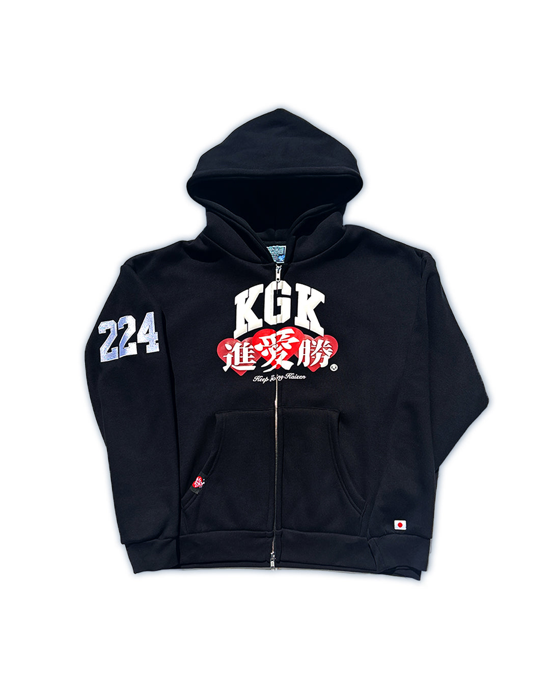 KGK 'Fly Spirits Love Kaizen' Hoodie - In Black