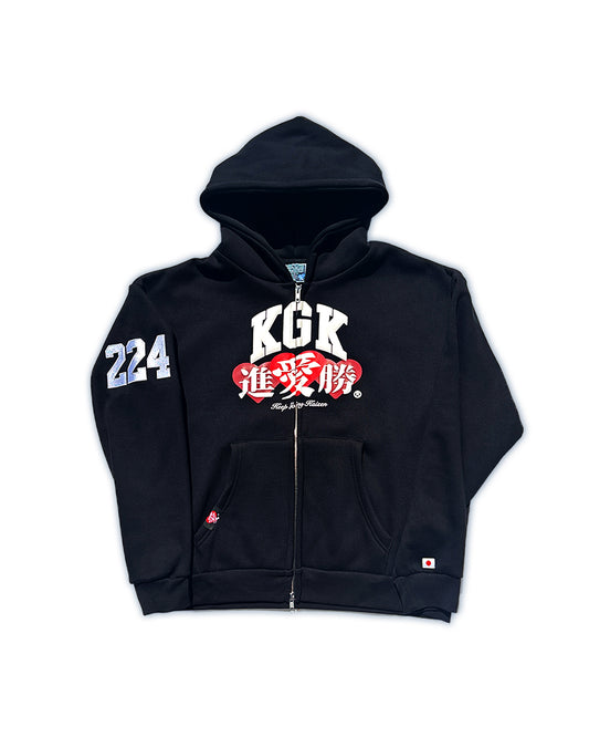 KGK 'Fly Spirits Love Kaizen' Hoodie - In Black