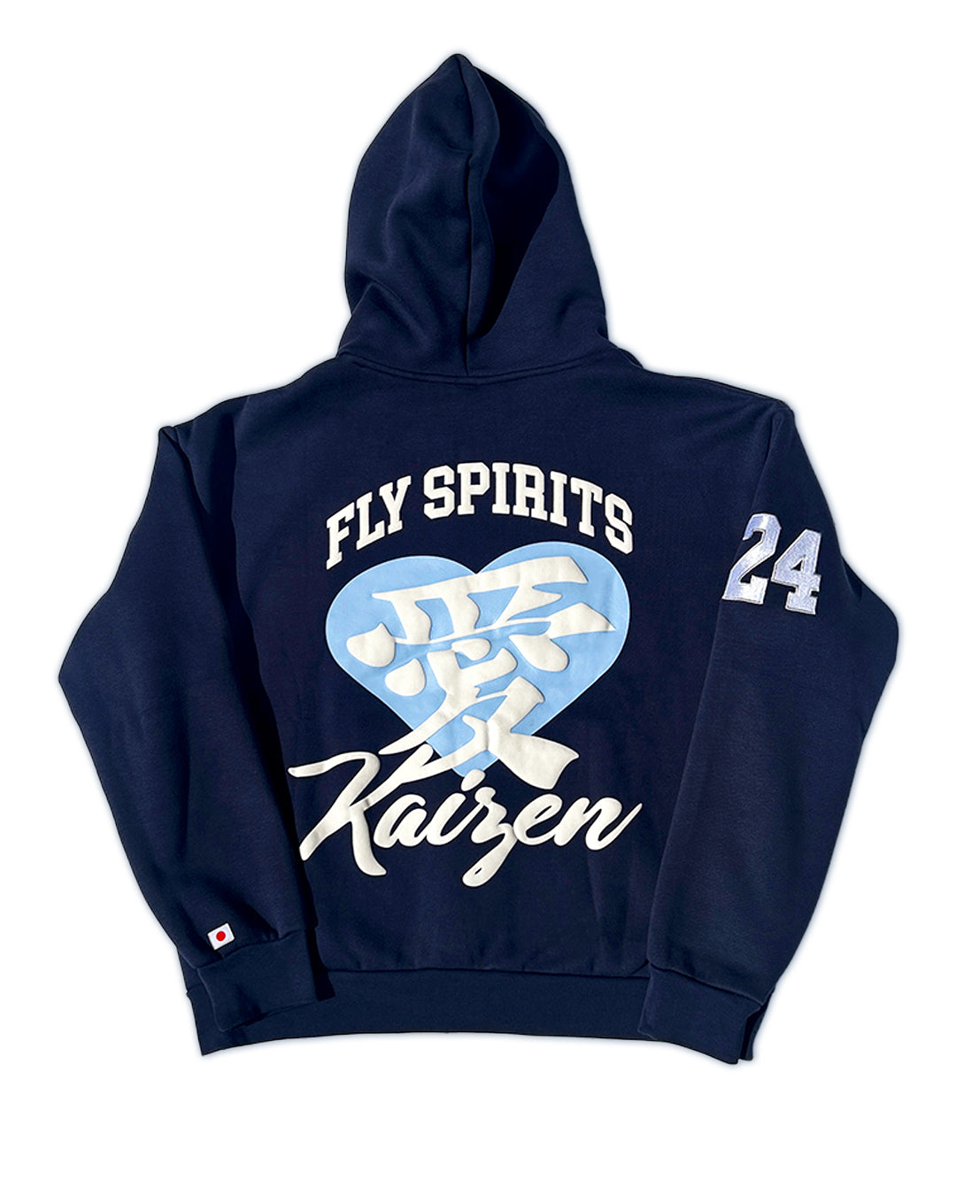 KGK 'Fly Spirits Love Kaizen' Hoodie - In Navy Blue