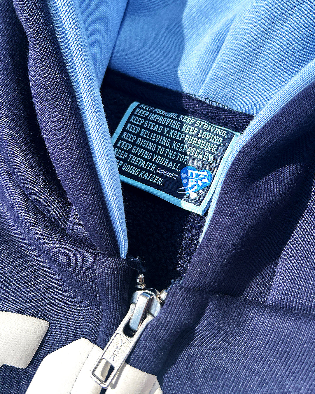 KGK 'Fly Spirits Love Kaizen' Hoodie - In Navy Blue
